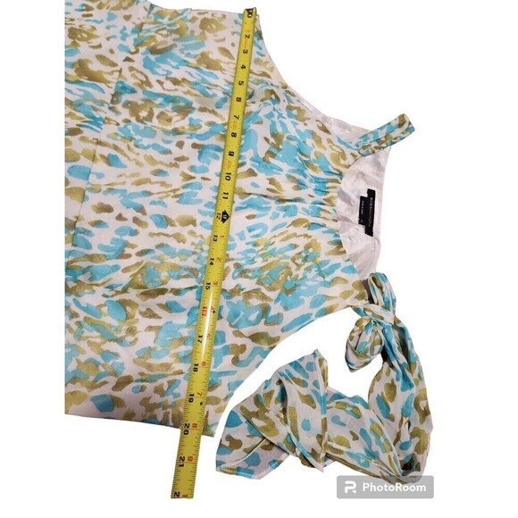 BCBGMaxAzria Blue and Green Animal Print
Tiered Sleeveless Chiffon Midi Dress XL - Picture 10 of 12